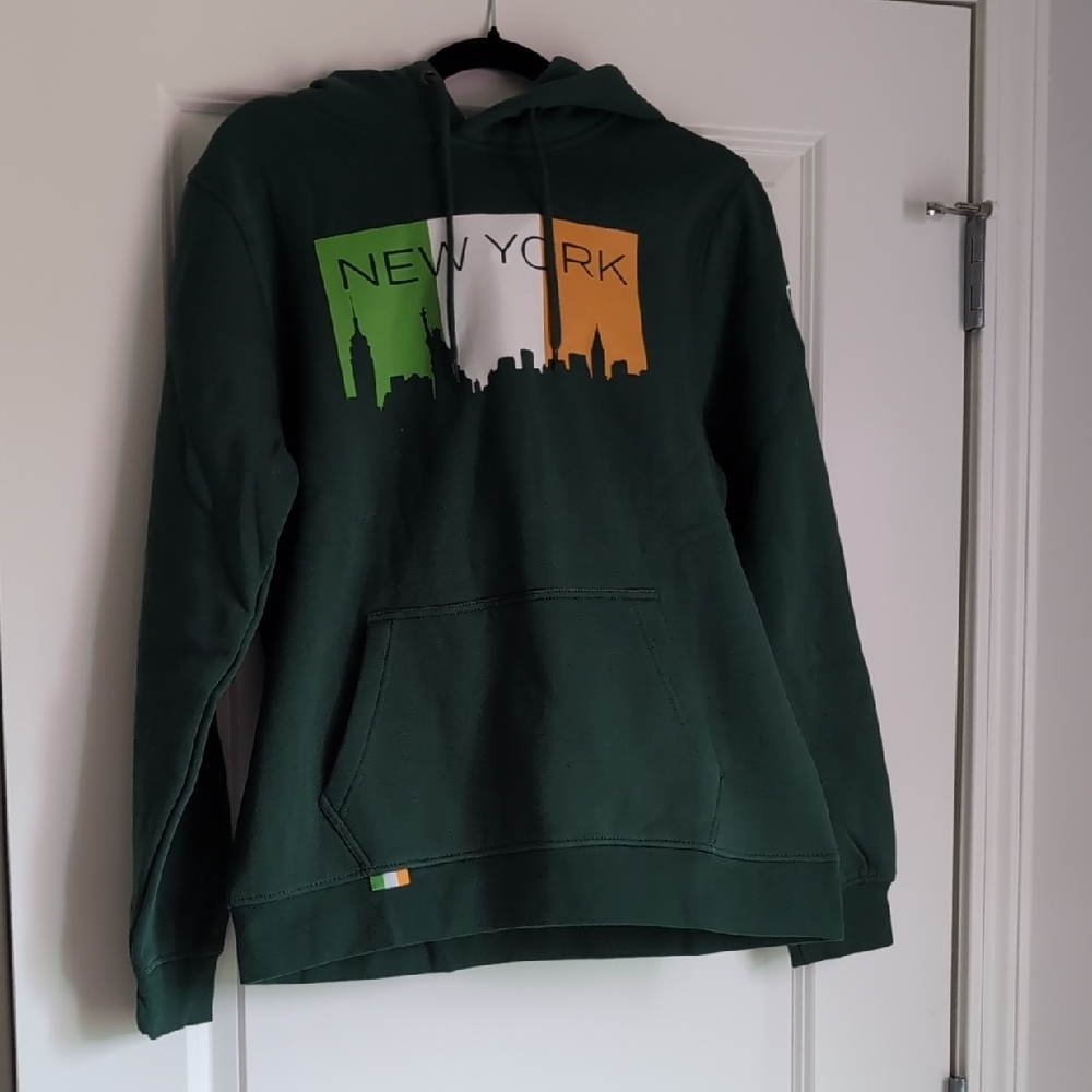 Green New York Skyline Hoodie
